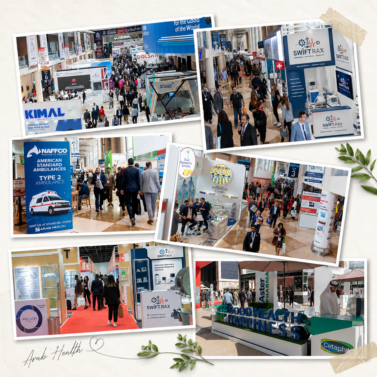 Arab Health 2025 exhibition photo collage